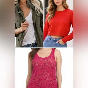 Lot Of 3 | Bar III, Karen Kane, BCBG Maxazria | Grunge Floral Luxury | Small